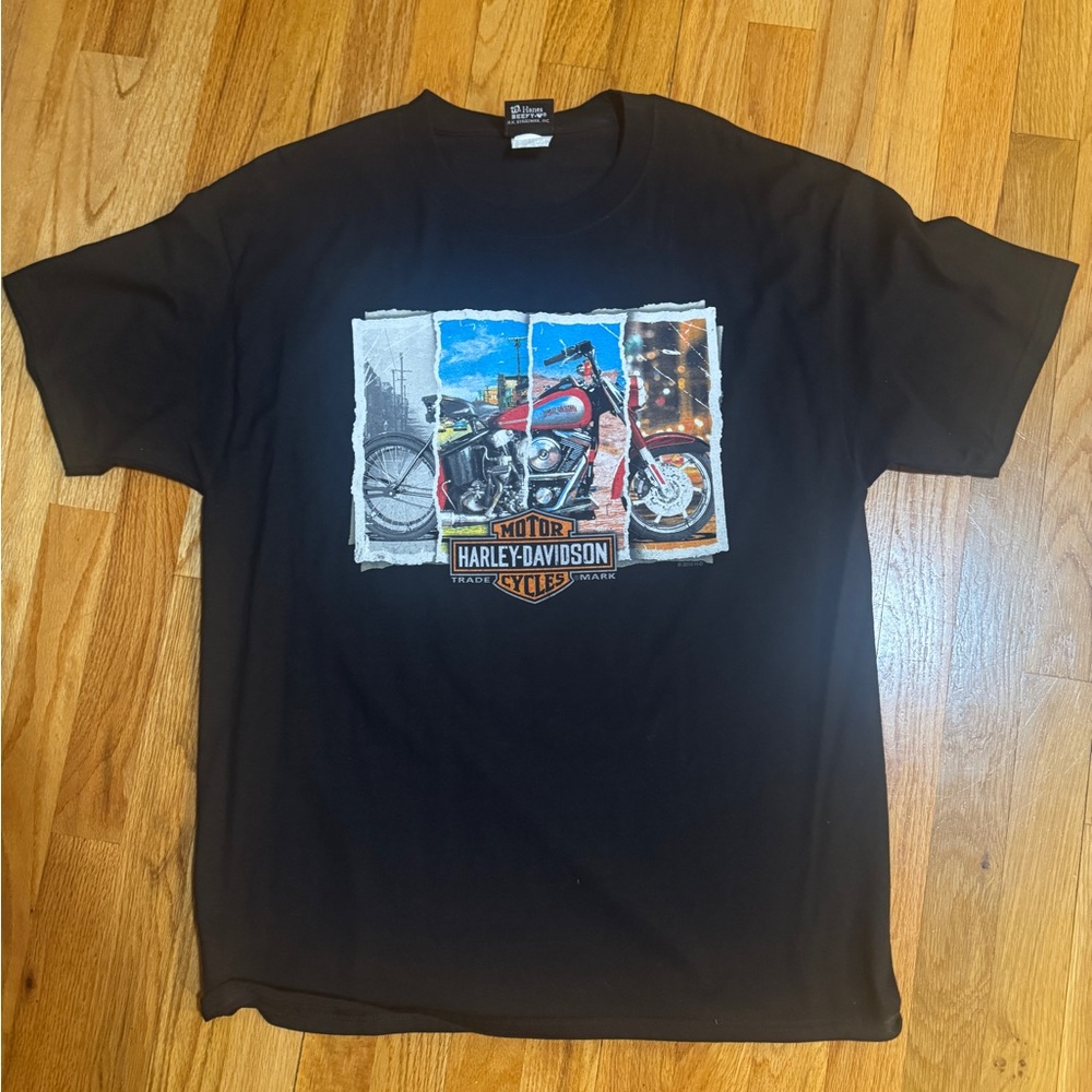 Harley-Davidson Black Tee with Motorcycle Graphic
